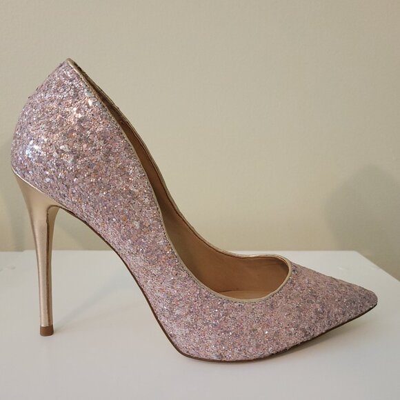 Steve Madden | Daisie Pink Glitter Heel, Size 9 - Picture 6 of 16
